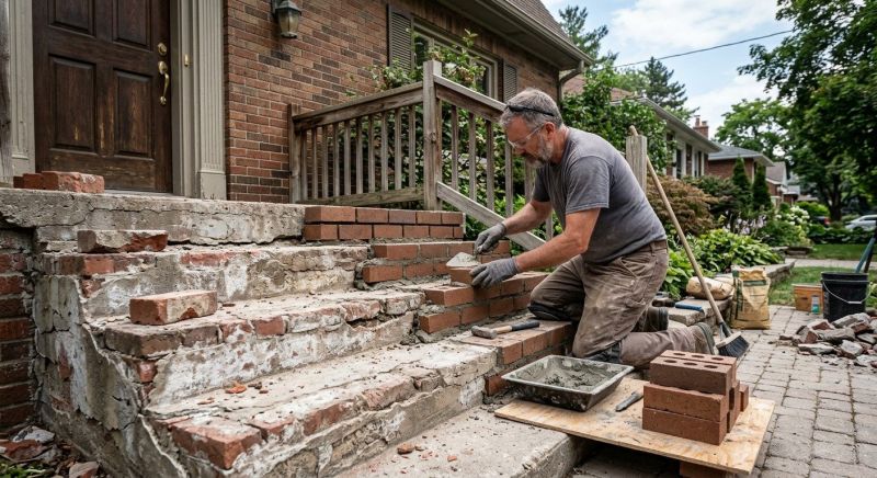 Brick Stoop Repair