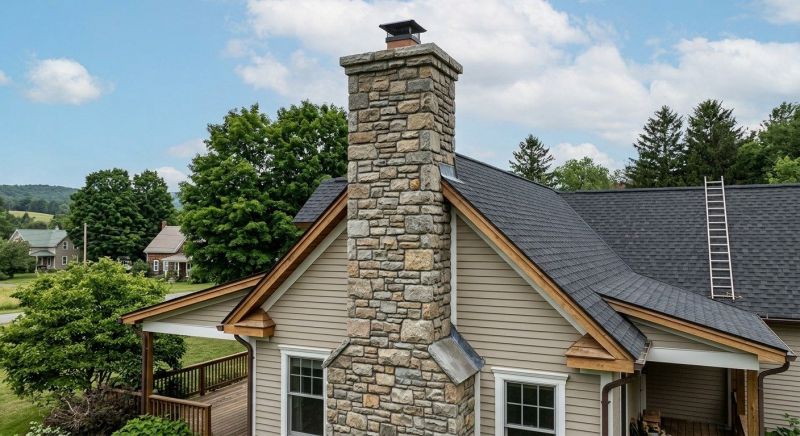 Stone Chimney Installation