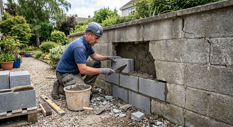 Block Wall Repair in Linwood, KS
