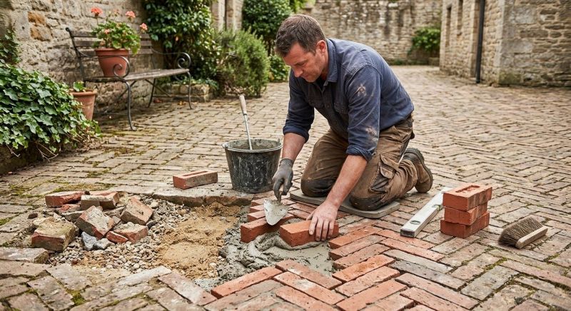 Brick Hardscape Repair in Olathe, KS