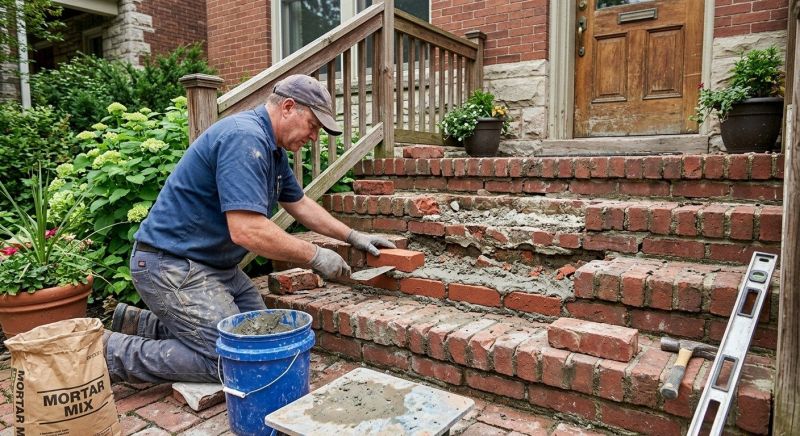 Brick Steps Repair in Olathe, KS
