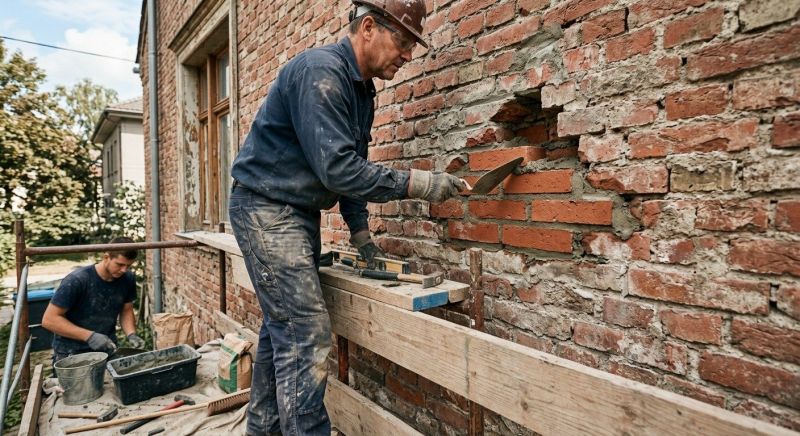 Brick Wall Repair in Spring Hill, KS