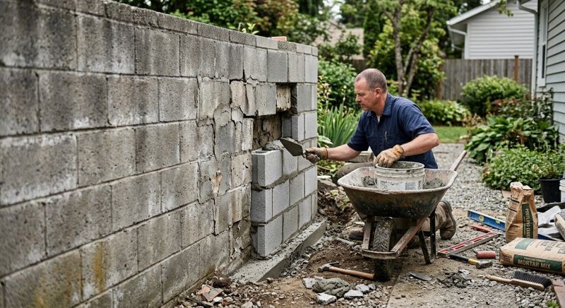 Cinder Block Repair in Olathe, KS