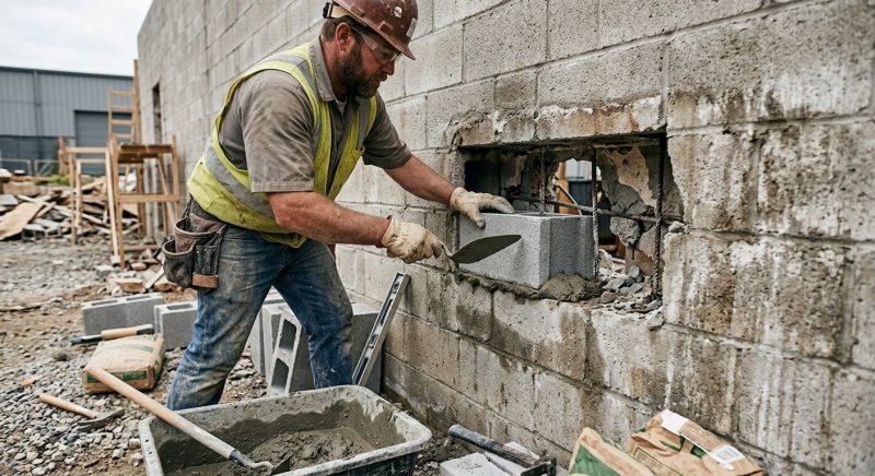 Concrete Block Repair in Grandview, MO