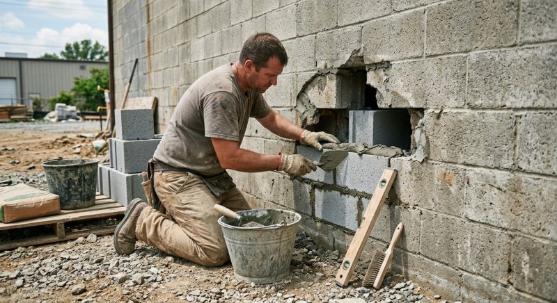 Concrete Block Repair in Kansas City, KS