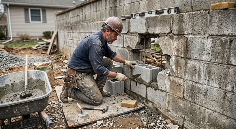 Masonry Wall Repair in Olathe, KS