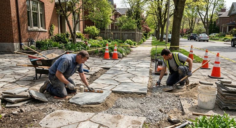 Stone Walkway Repair in Olathe, KS