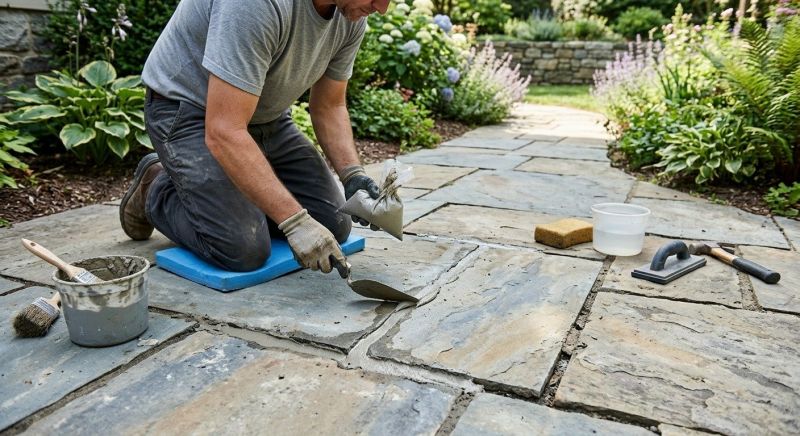 Stone Walkway Repair in Olathe, KS