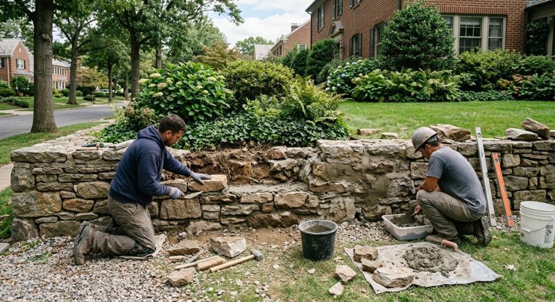 Stone Wall Repair in Independence, MO