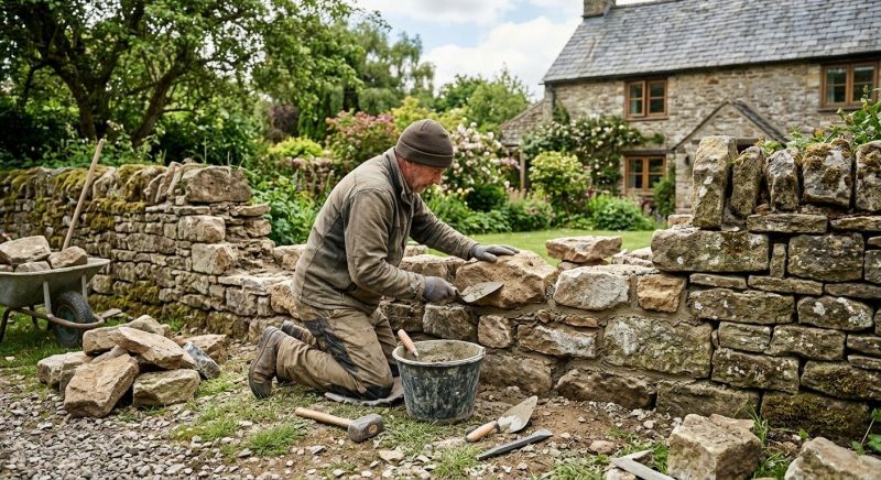 Stone Wall Repair in Lenexa, KS