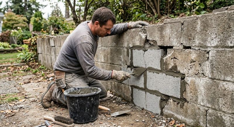 Stone Wall Repair in Paola, KS